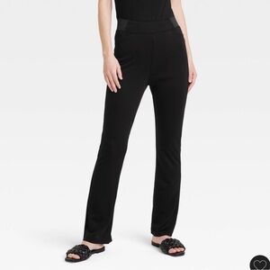 Women's High Waisted Ponte Flare Leggings with Pockets - A New Day™ Black XL